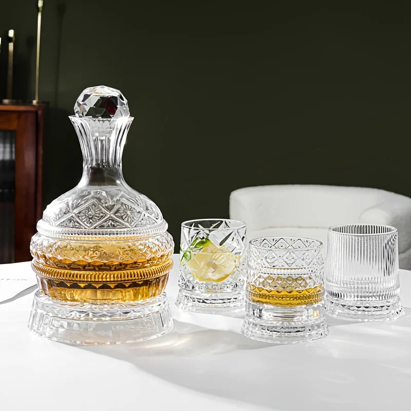 Kristalldekanterare – Roterande Whiskykaraff